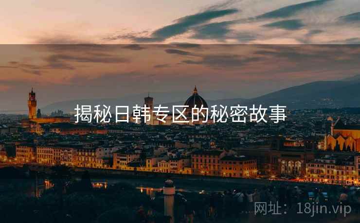 揭秘日韩专区的秘密故事