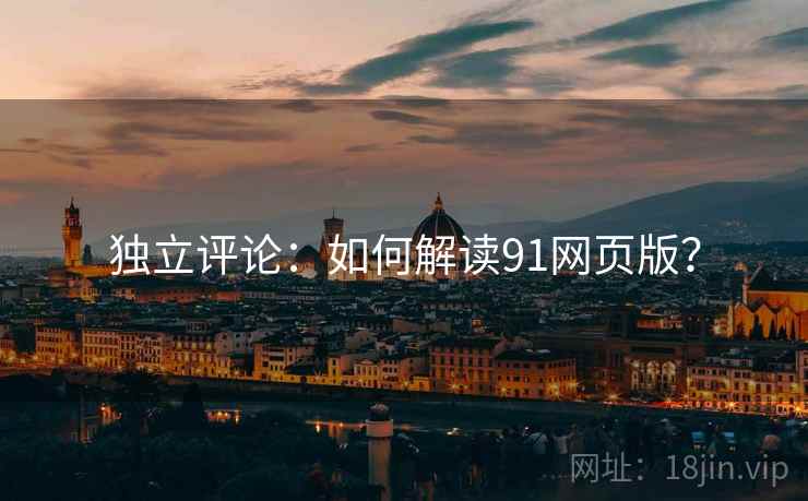 独立评论：如何解读91网页版？