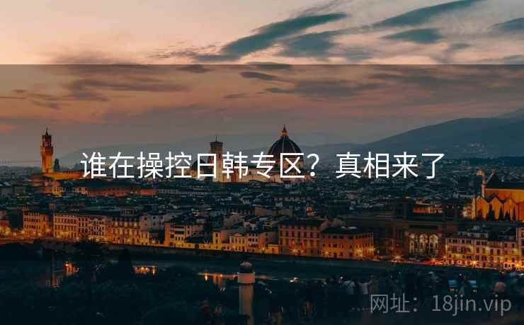 谁在操控日韩专区？真相来了