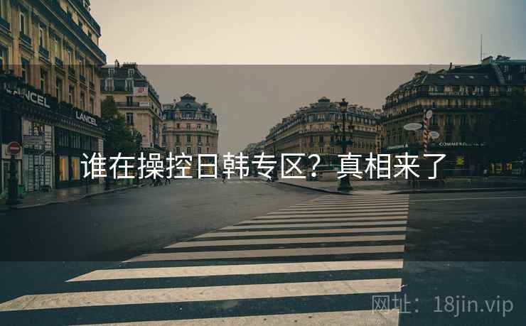 谁在操控日韩专区？真相来了