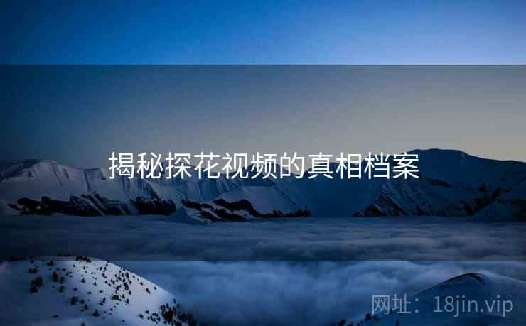 揭秘探花视频的真相档案