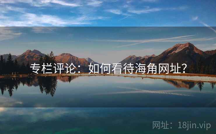 专栏评论：如何看待海角网址？