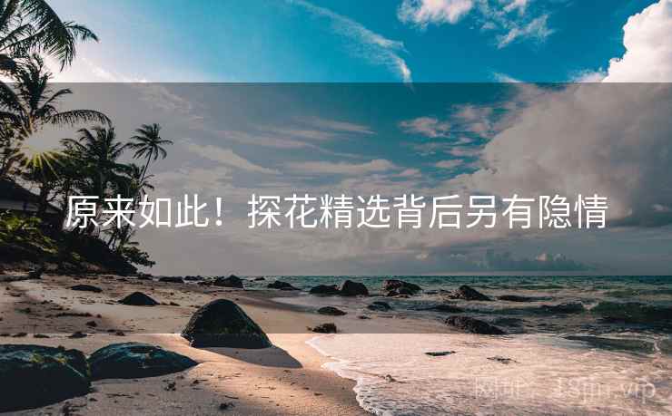 原来如此！探花精选背后另有隐情