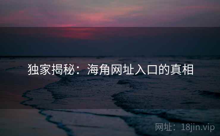 独家揭秘：海角网址入口的真相