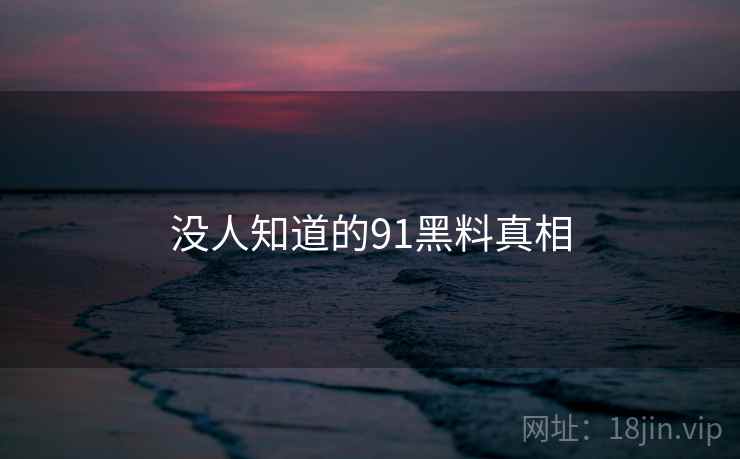 没人知道的91黑料真相