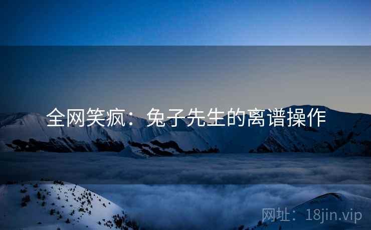 全网笑疯：兔子先生的离谱操作